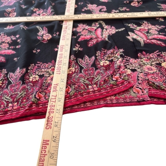 Angie Kimono Medium Floral Open Front Cardigan Boho Fairy Hippie Romantic Flowy - Picture 8 of 11